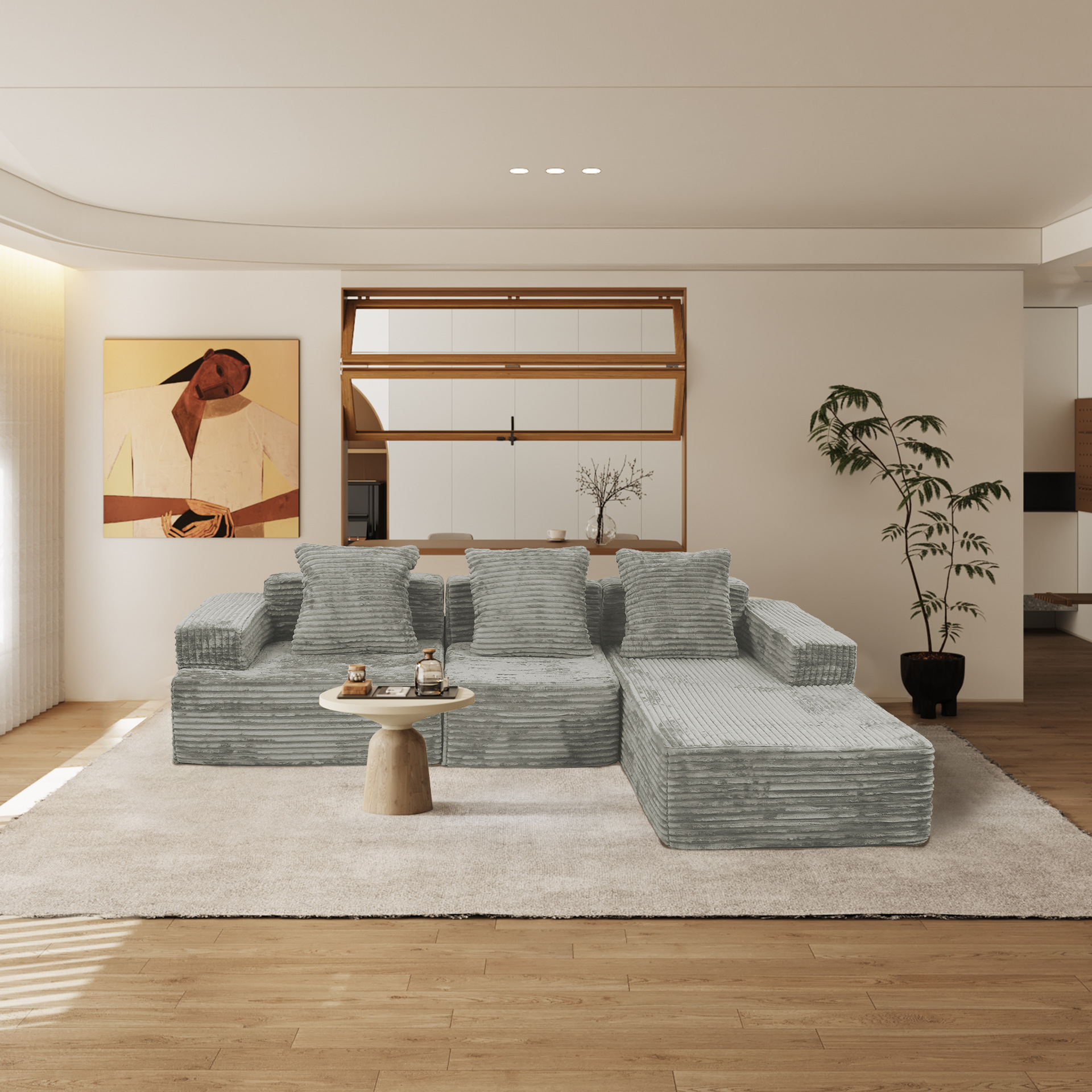 Combinación de sofá de compresión de vacío transfronterizo moderno simple y elástico esponja sofá casual