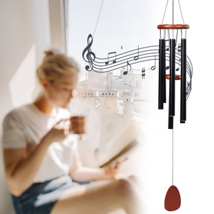 Metal wind chime 37 inch 6 tube aluminum tube wind chime pendant gift Amazon cross-border holiday wind chime wholesale printable