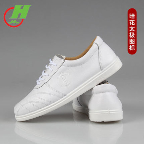 Red cotton tai chi shoes soft cowhide exercise shoes martial arts shoes men's and women's breathable soft sole shoes tendon sneaker elderly non-slip