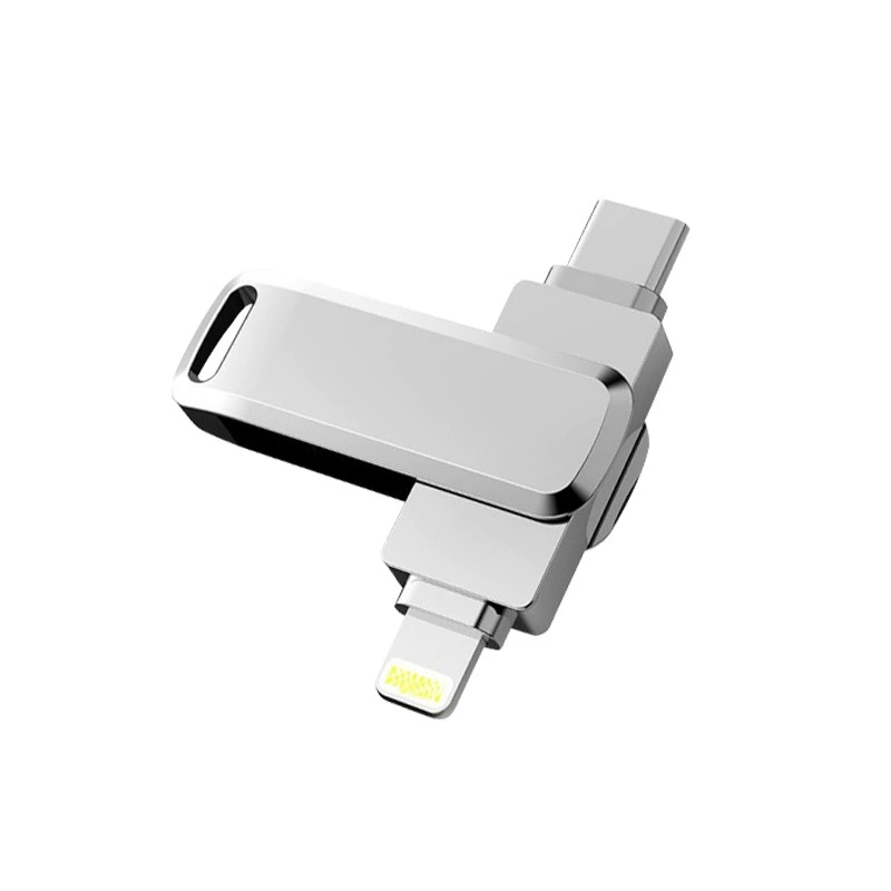 Совместимый с Apple и Huawei вместительный USB-накопитель для мобильного телефона, 2 в 1, 64 ГБ, 256 ГБ