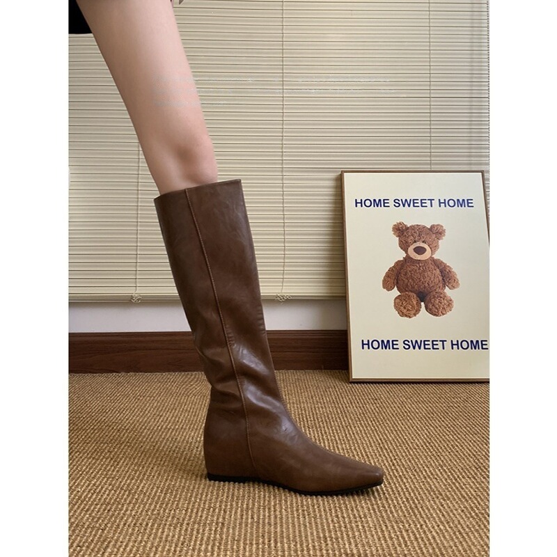 Chuyuji Women's Height-Increasing Long Boots for Petite Women, 2026 Autumn/Winter Slimming Square-Toe Knight Boots, Versatile Straight Boots Chuyuji Women's Height-Increasing Long Boots for Petite Women, 2026 Autumn/Winter Slimming Square-Toe Knight Boots, Versatile Straight Boots