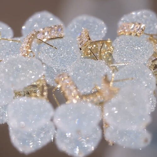 Same style rock candy peach heart cute candy color heart shaped crystal zircon earrings S925 silver needle pink love heart