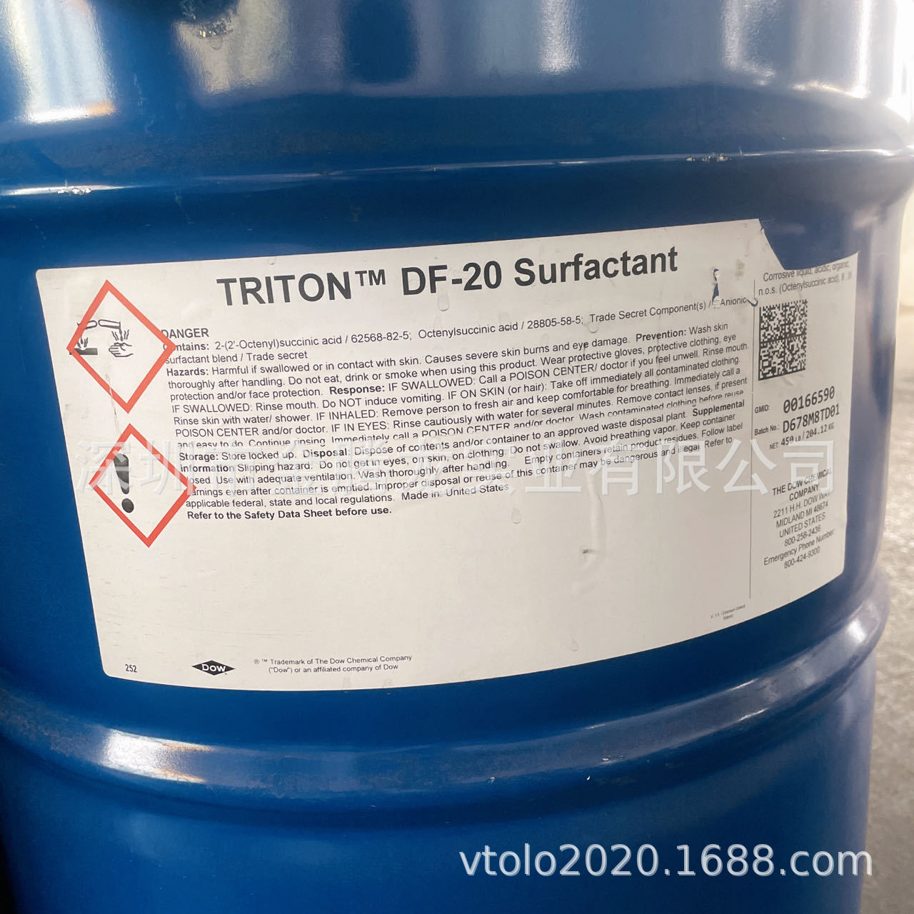 美国陶氏化学TRITON DF-20 低泡表面活性剂 金属清洗剂硬表面清洗