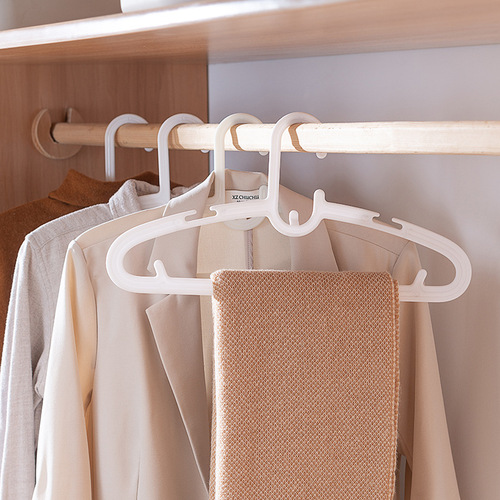 Clothes hanger, markless anti-slip plastic suspender clothes storage rack, adult multi-functional cool clothes hanger, new household clothes hanger 10