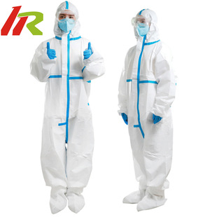 Sf Breathable Membrane Waterproof and Anti-Liquid Splash Strong Anti-Static Hooded Zipper Double-Sided Adhesive Strip Protective Clothing