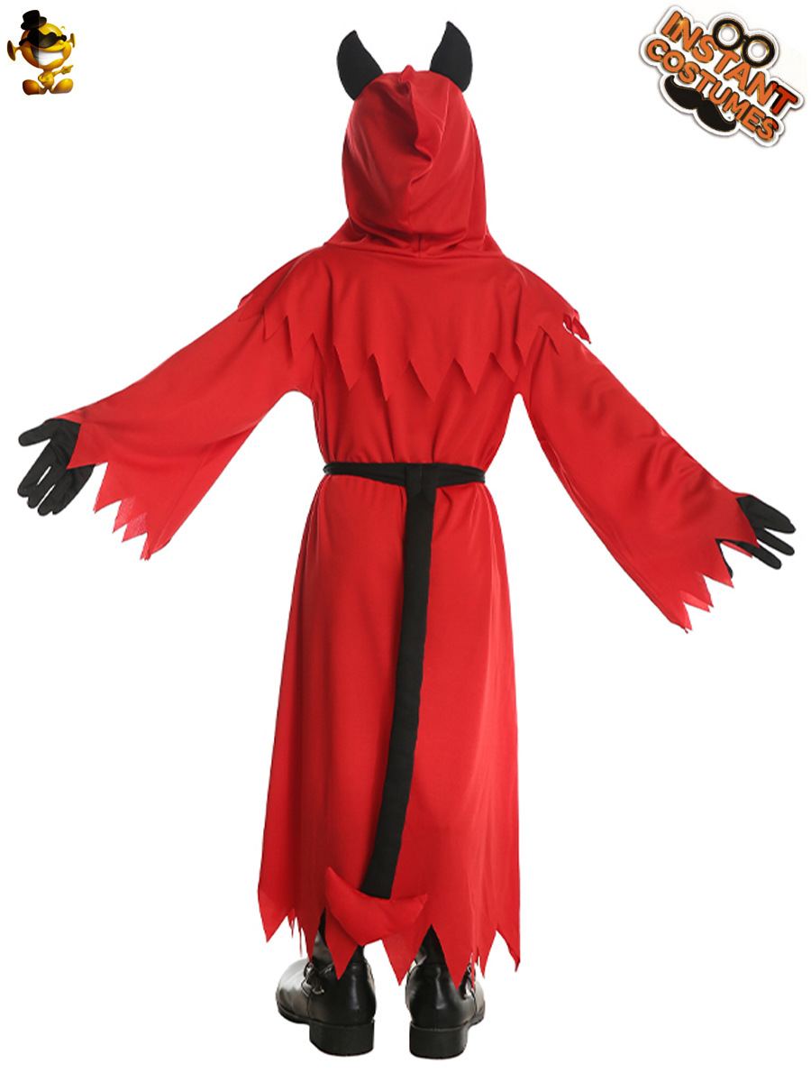 Los niños de Halloween rojo poco diablo partido traje etapa rendimiento ropa distribución al por mayor