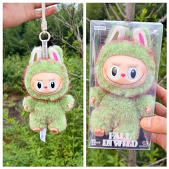 【现货】猕猴桃LABUBU泡泡拉布布玛特盲盒搪胶脸毛绒公仔玩具挂件
