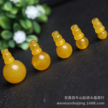黄玉髓藏式三通玉髓藏式佛头星月菩提佛珠DIY配件