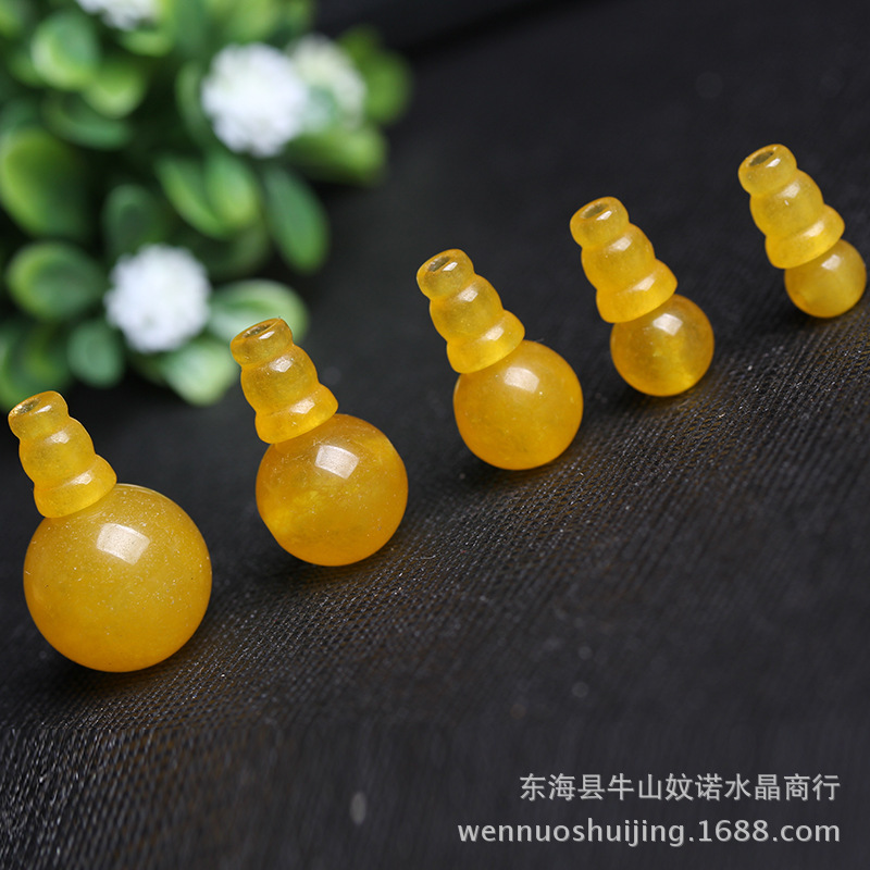 黄玉髓藏式三通玉髓藏式佛头星月菩提佛珠DIY配件