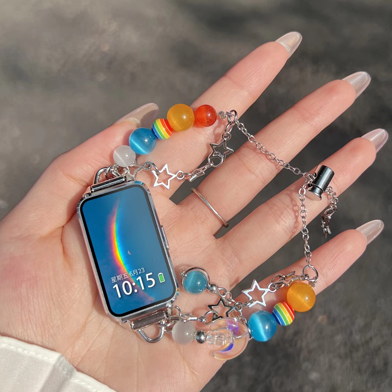 Suitable for Huawei Band 10/9/8 Strap Planet Dopamine Women's Smart Honor 10 Summer Crystal Planet