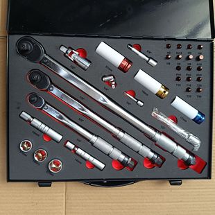 33-piece set of high-precision preset adjustable auto repair tire spark plug bicycle flat torque kg torque wrench