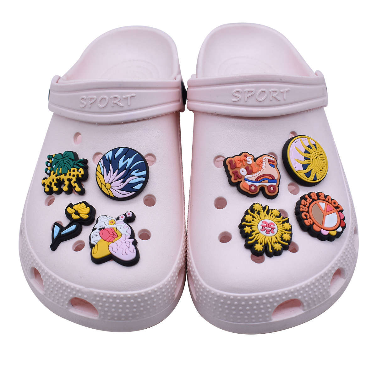 PVC Material Cartoon Pattern Cartoon Shoe Accessories Pvc Slippers Summer Spring Shoe Buckle
