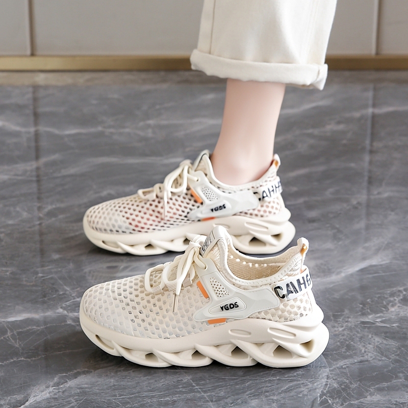 Sports Mesh Shoes for Women, Summer 2026 New Style, Hollow Breathable Sandals, Casual White Shoes, Lightweight Thin Running Shoes