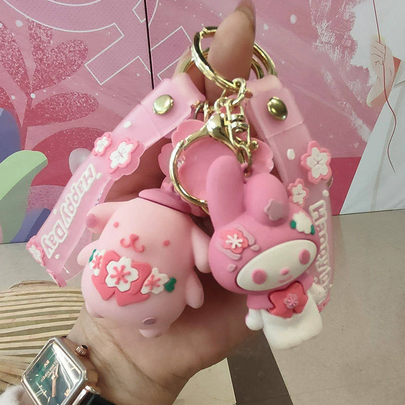 Брелок (Sanrio) коллекция Sakura, мягкий PVC-талисман, подарок на день рождения, 5 цветов