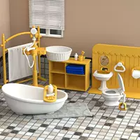 Игрушечный домик, искусственные мини-игрушки, миниатюрные аксессуары для детского кукольного домика в маленькой комнате, полный набор для девочек
