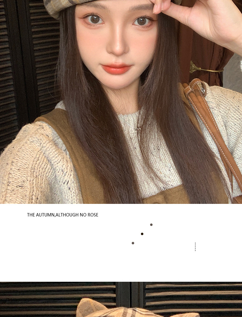 Britisches kariertes Barett, Herbst/Winter, Damen, Katzenohren, niedlich, achteckig, modisch, vielseitig, Malerhut_voghion.com