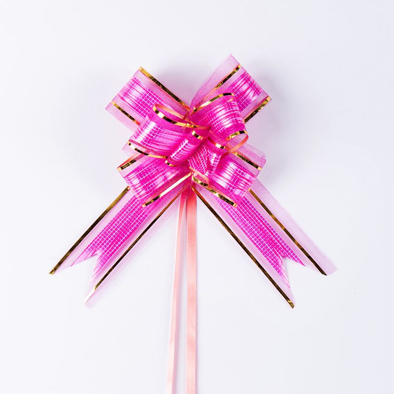 Transfronterizo envío gratuito medio 30 oro borde corteza patrón mano guirnalda flor regalo embalaje arco guirnalda cinta fabricante