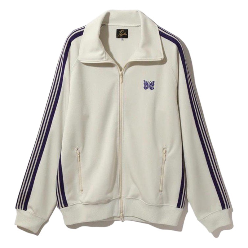 Agujas pista de mariposa blanca lechosa cinta bordada ins campus ocio chaqueta deportiva chaqueta