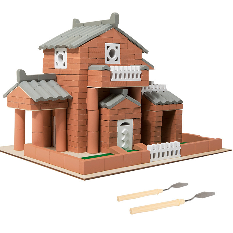 Home Direct Outlet Wholesale Puzzle Educación temprana Ejercicio del cerebro práctico de los niños Cognición del pensamiento tridimensional Bloques de construcción de la casa de bricolaje