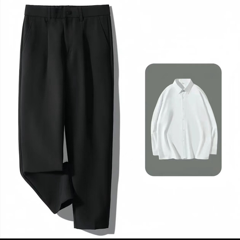 블랙 화이트 셔츠 바지