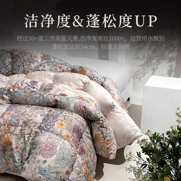 Anna 98 White Goose down Digital Print 200 Thread Count Thickened Winter Quilt Wedding Spring and Autumn down Quilt Core Wedding Celebration