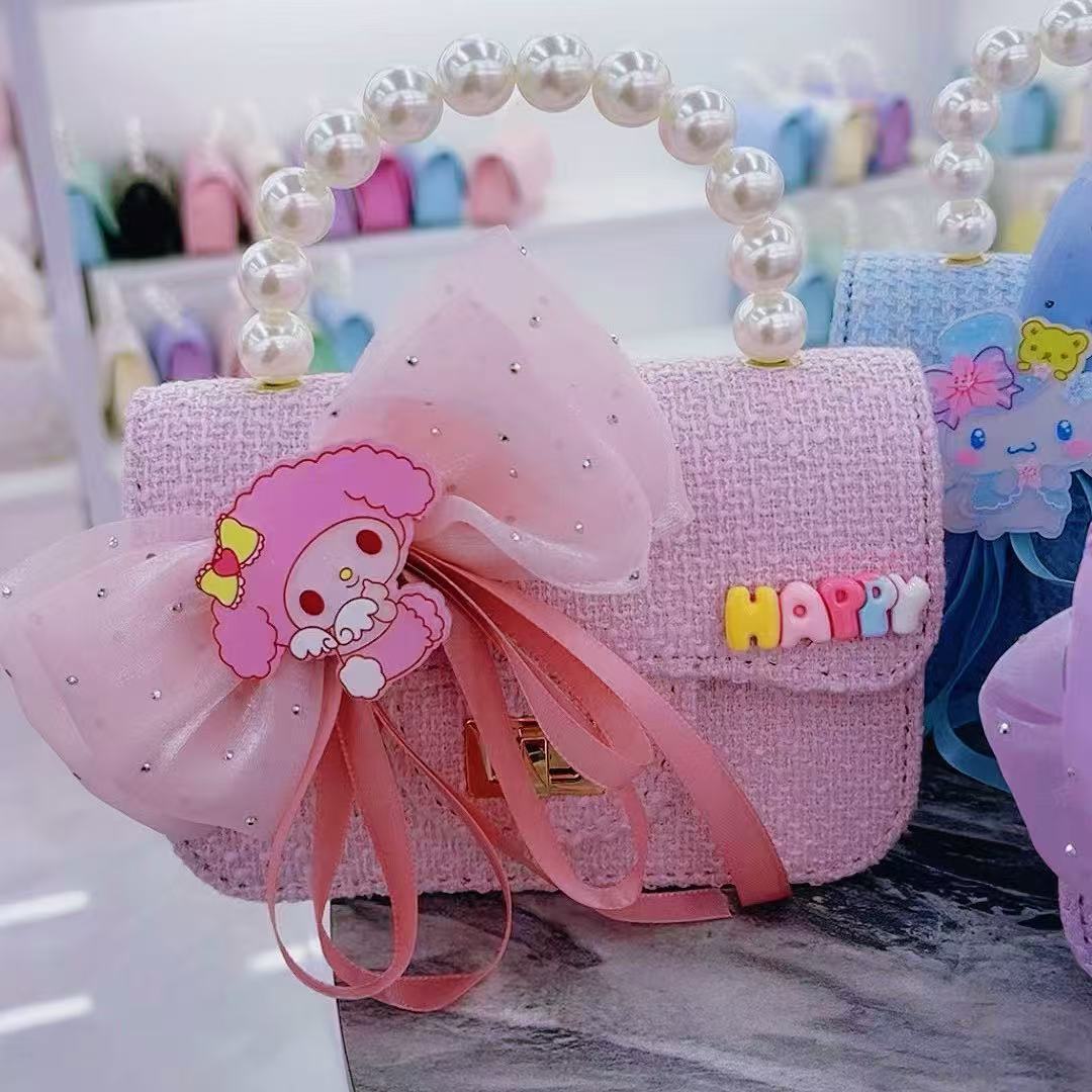 Nuevo tipo de bolsos para niños, bolsos de moda, bolsos de princesa de viento, bolsos portátiles lindos para chicas, bolsos de red para bebés.