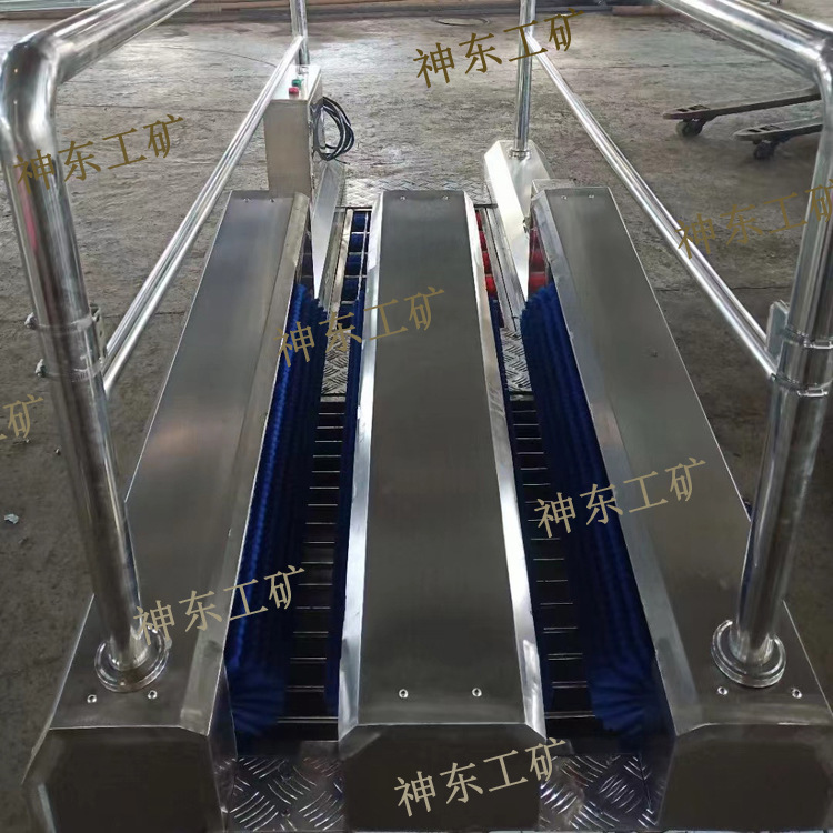 无动力水箱式擦靴机 无动力单通道喷淋式擦靴机