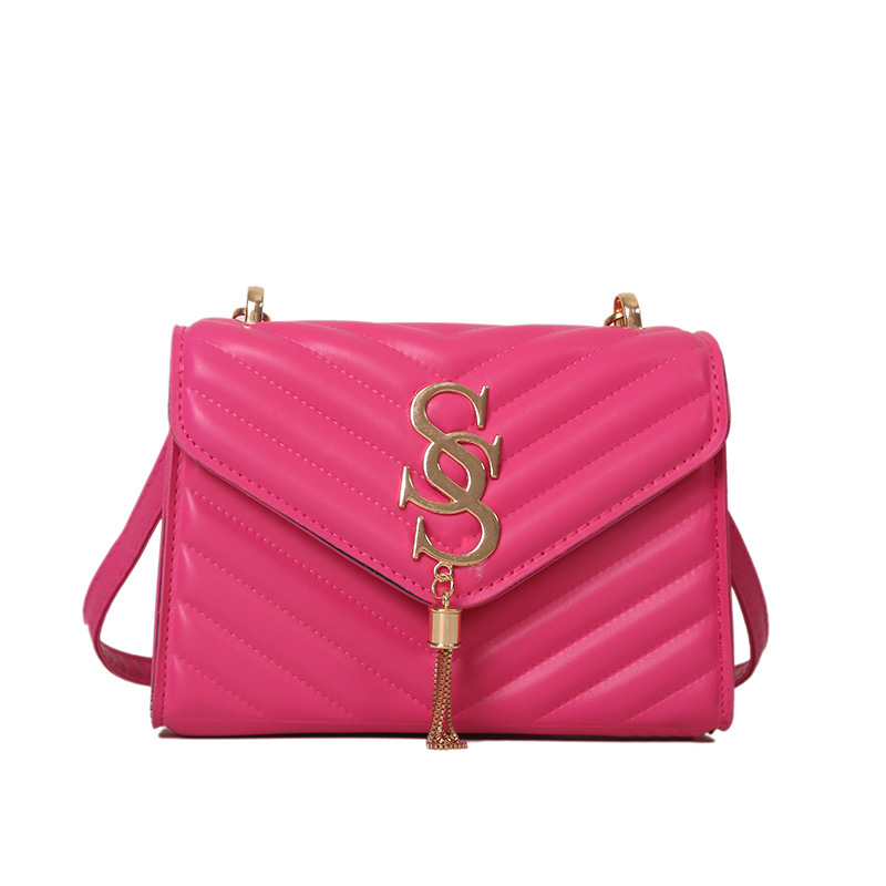 Bolso simple de moda personalizada para las mujeres 2023 otoño nueva moda metal borla bolsa de hombro cadena mensajero bolsa para mujeres