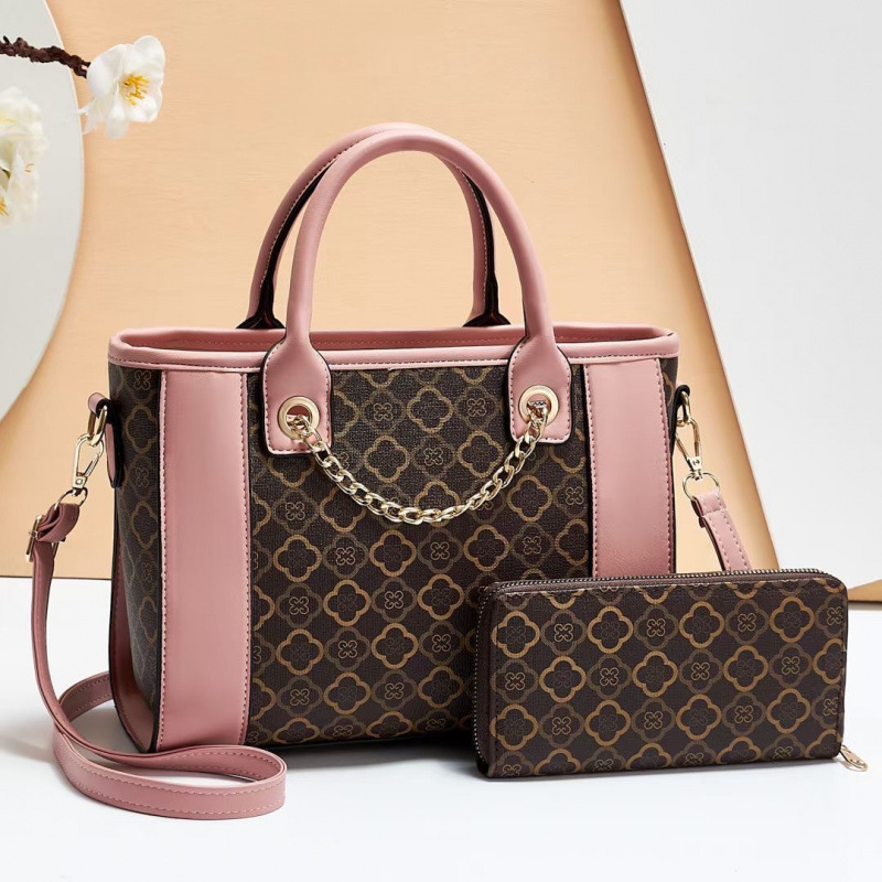 Impresión de dos piezas, contraste de color, gran capacidad, bolso de madre e hijo, comercio exterior transfronterizo, mensajero de un solo hombro, bolso de mujer de textura occidental, bags