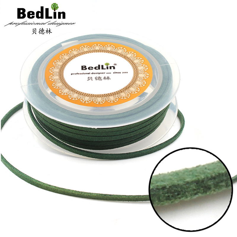 Bedlin Korean velvet leather rope 3x 1.5mm bracelet necklace suede double-sided imitation woven sweater chain di leather rope y wire
