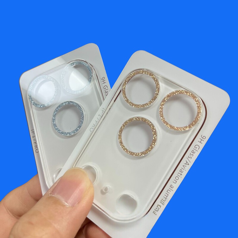 适用iPhone17Promax摄像头全包保护玻璃星空闪粉一体苹果16镜头膜|undefined