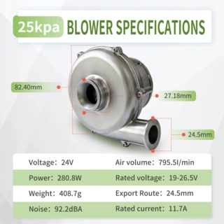 24V High-Pressure 25kPa Air Pump All-Aluminum DC Brushless C