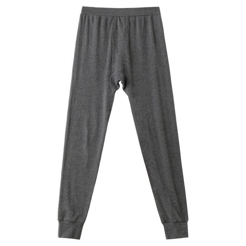2023 long Johns polainas de algodón para hombres pantalones de algodón de otoño e invierno pantalones de algodón de color sólido pantalones largos de cintura media para hombres