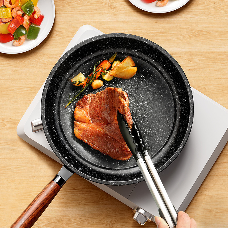 新しい麦飯石フライパンノンスティック多機能フライパン軽油煙パンケーキパンユニバーサルストーブフライパン|undefined
