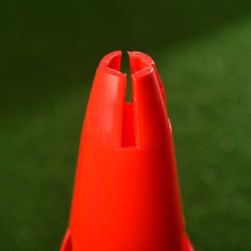 52cm thickened round bottom 3/4 hole logo bucket football training equipment hurdles obstacle roadblock training cone plastic