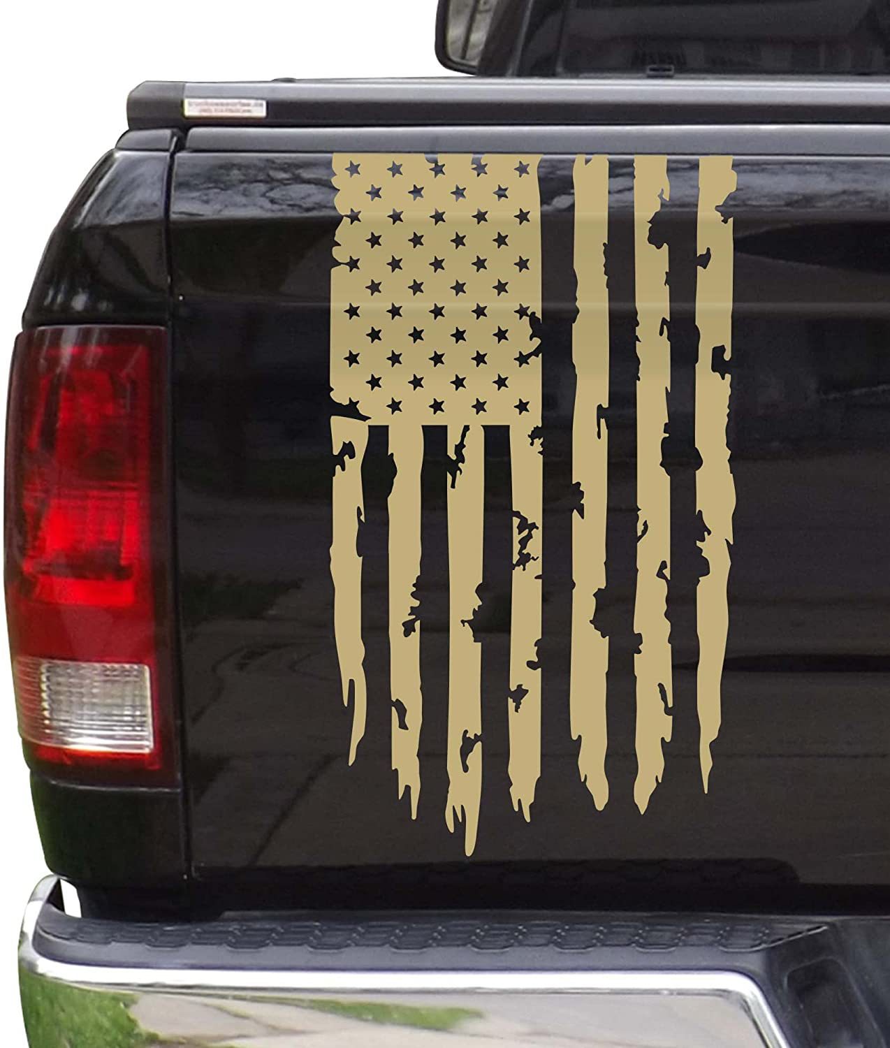 Bandera americana camioneta coche bandera pegatina camión bloque trasero grande roto vinilo calcomanía personalización