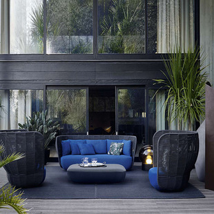 Nordic outdoor sofa combination outdoor villa garden courtyard hotel leisure sofa chair designer rattan sofa