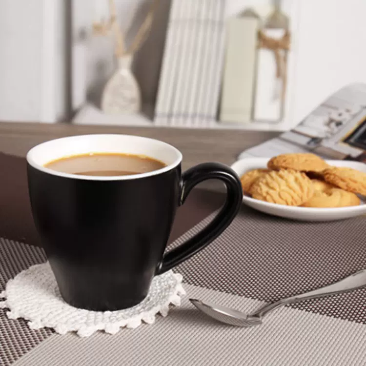 简约200ml咖啡杯陶瓷哑光色釉马克杯商务酒店水杯广告杯定制logo