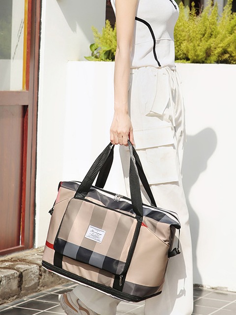 Bolsa de viaje plegable de gran capacidad para mujer, funda para equipaje, maleta con ruedas, almacenamiento para fitness y deportes, transpirable y ligera image 5