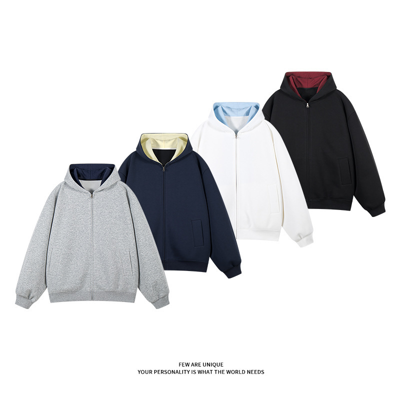 JXNZ-重磅420克高品质秋季新款卫衣5Q1083-TP75不控价开衫美式帽|undefined