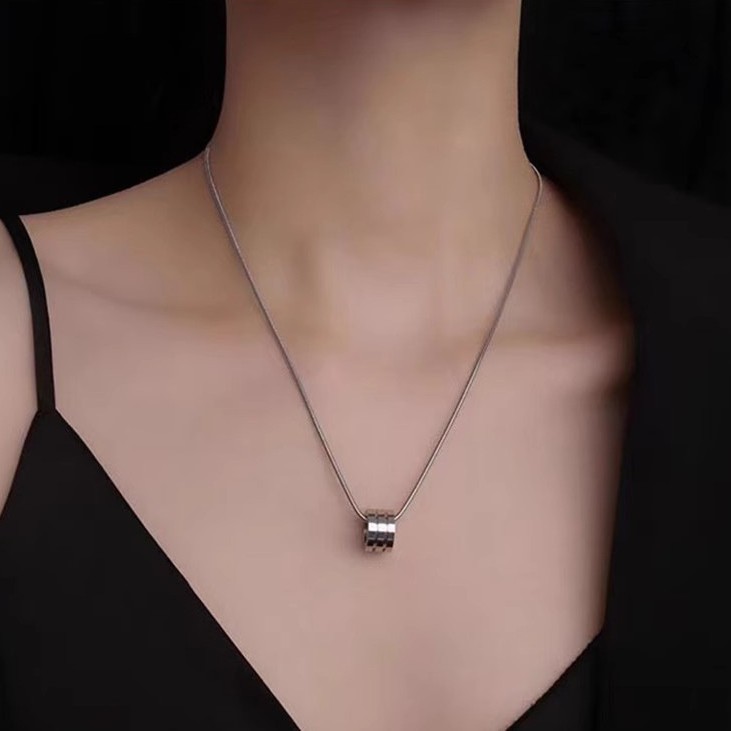 Titaniumstahl Halskette Für Damen Und Herren Elegante Snake Kette_voghion.com