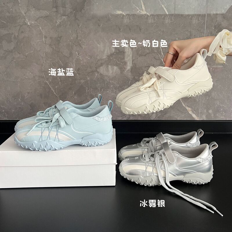 夏暴走インナー高さ増加ベルクロソフトソールソフト表面女性用道徳トレーニングシューズ2025夏新作足が疲れにくい通気性のあるフォレスト・ガンプシューズ|undefined