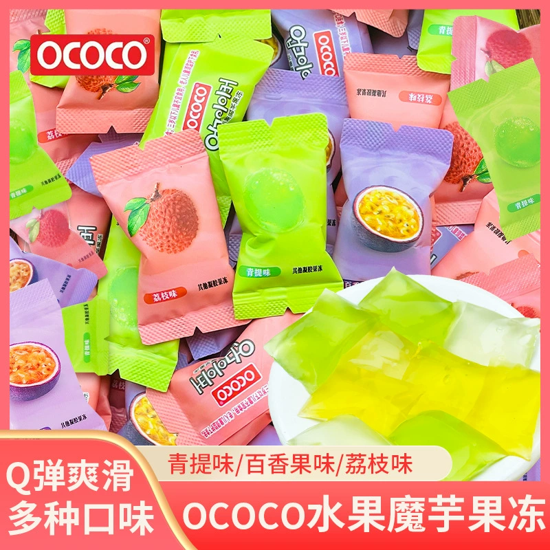 Желе конжак OCOCO со вкусом смешанных фруктов, индивидуально упакованное желе-пудинг с присоской, повседневная закуска интернет-знаменитостей