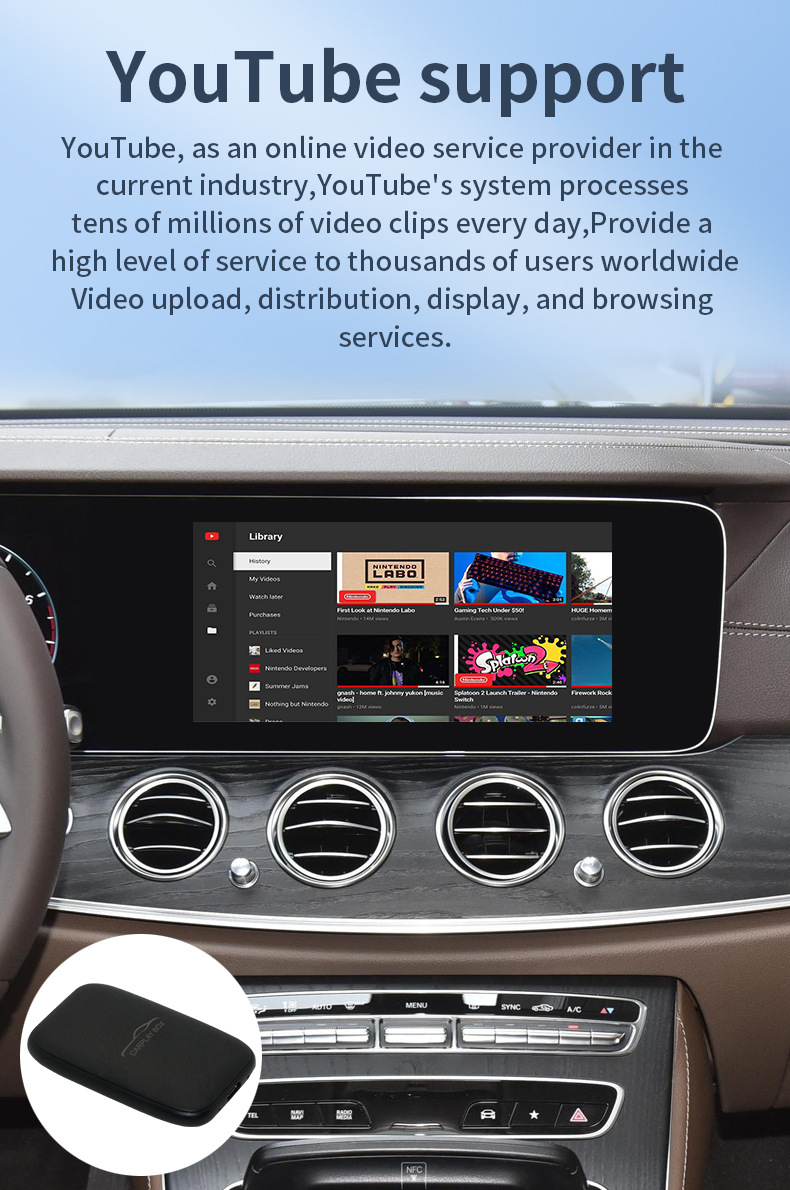 Cross-Border Wireless Carplay to Android Auto Video Box Wired to Wireless Carplay Adapter