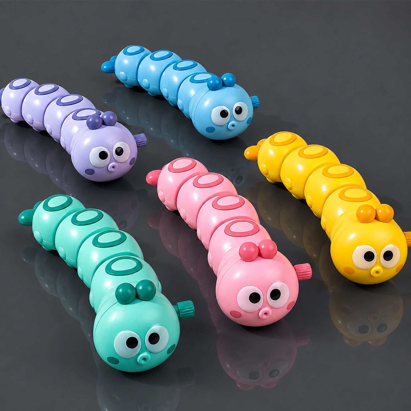 Wind-Up Caterpillar Baby Toy That Moves and Crawls, Educational Animal Toy for Toddlers to Follow and Guide Them