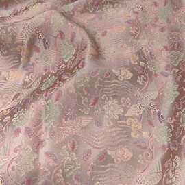 凤穿牡丹 真丝织金提花印花面料 140门幅 新中式服装旗袍汉服布料