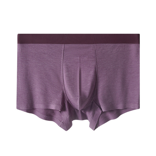 Men's winter cotton-feeling underwear with velvety electric wire, flat-bottomed, invisible, quick-drying four-sided drawers wholesale