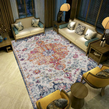 跨境复古波西米亚地毯做旧风客厅大面积地毯民宿酒店装饰地垫代发