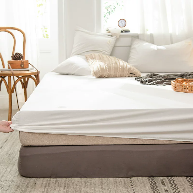 White sheet, bedspread, non-slip protective case, dust cover, 1.2m