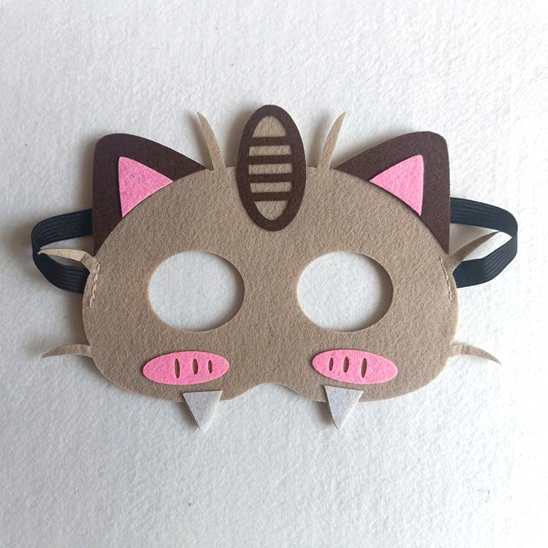 Dibujos animados para Niños dibujos animados fiesta rendimiento elfo fieltro máscara padre-hijo mascarada disfraz máscara de ojos decoración de la cara